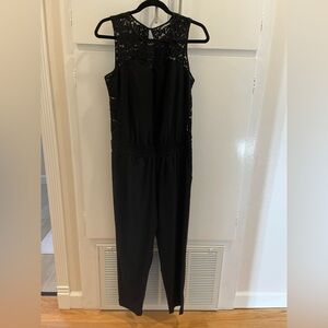 Express Black Lace Detail Jumpsuit